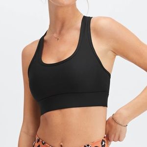 Fabletics Black On-The-Go Medium Impact Sports Bra